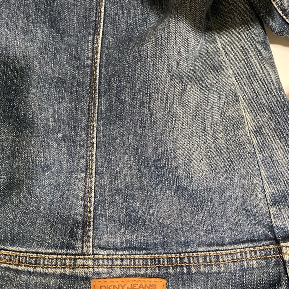 DKNY Denim Blazer Front Pockets, Brass Buttons - Picture 6 of 6